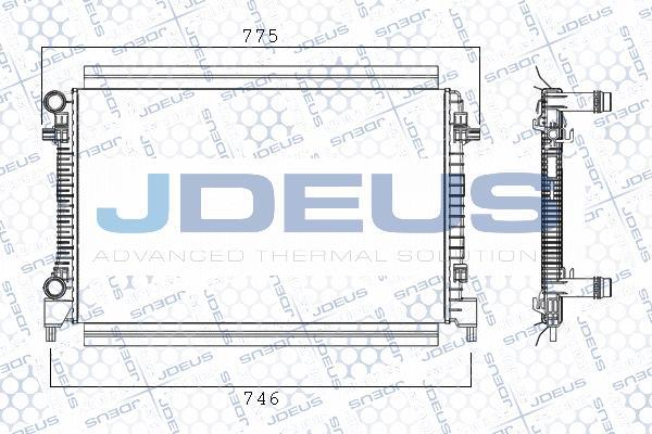 Jdeus M-038005A - Radiator, engine cooling car-mod.net