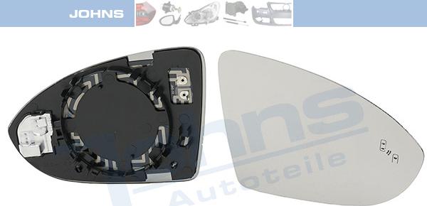 Johns 95 45 38-83 - Mirror Glass, outside mirror car-mod.net