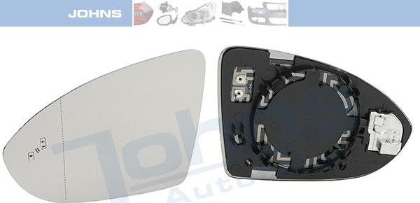 Johns 95 45 37-83 - Mirror Glass, outside mirror car-mod.net
