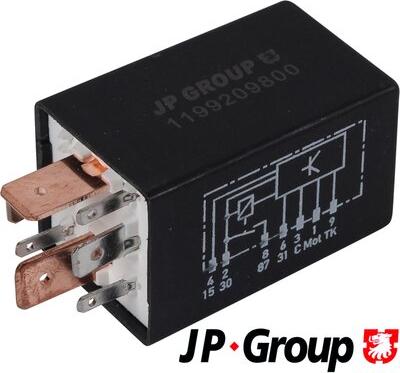 JP Group 1199209800 - Relay, fuel pump car-mod.net
