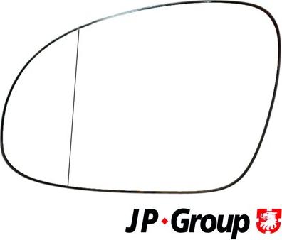 JP Group 1189304570 - Mirror Glass, outside mirror car-mod.net