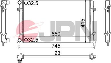 JPN 60C9058-JPN - Radiator, engine cooling car-mod.net