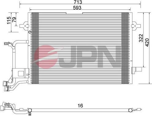 JPN 60C9074-JPN - Condenser, air conditioning car-mod.net