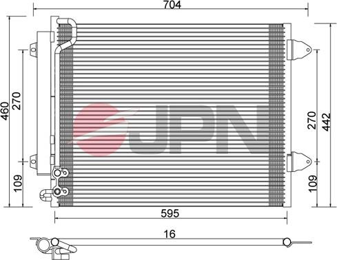 JPN 60C9141-JPN - Condenser, air conditioning car-mod.net