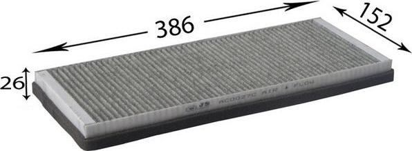 JS Asakashi AC0027C - Filter, interior air car-mod.net