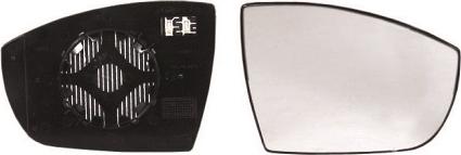 J&S Automotive AD598057G - Mirror Glass, outside mirror car-mod.net