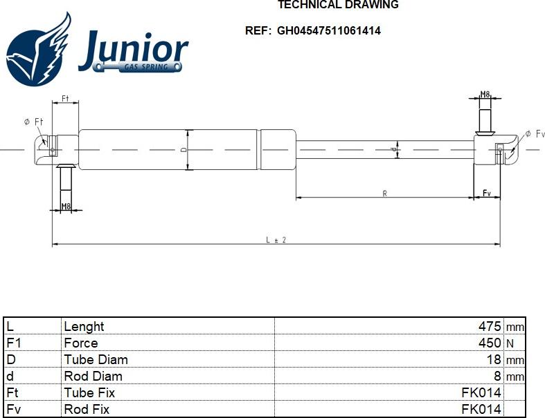 CARRO 042608300 - Gas Spring, boot, cargo area car-mod.net