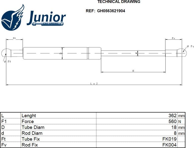 CARRO 887108200 - Gas Spring, bonnet car-mod.net