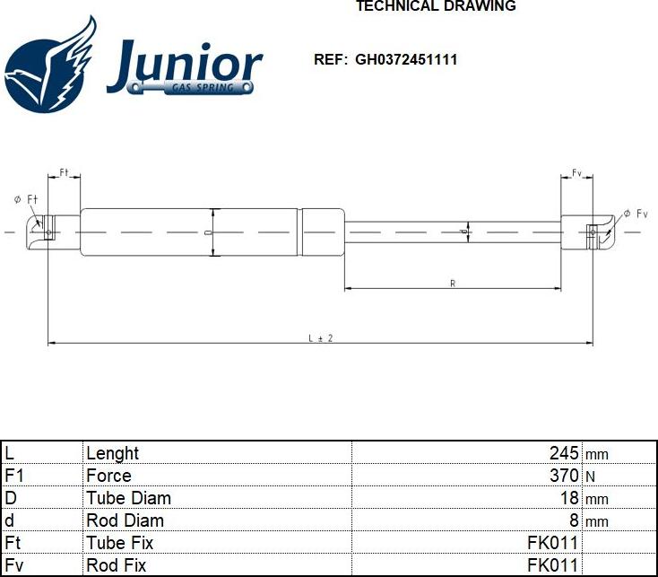 CARRO 152308200 - Gas Spring, bonnet car-mod.net