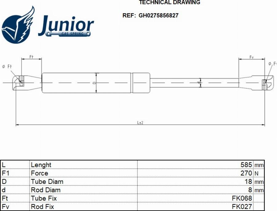 CARRO 037408305 - Gas Spring, boot, cargo area car-mod.net