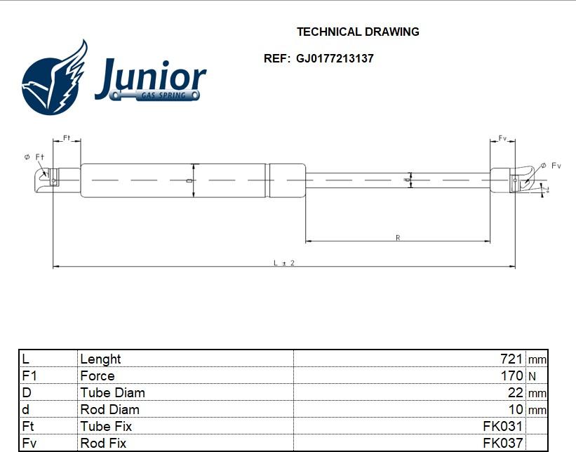 CARRO 128208200 - Gas Spring, bonnet car-mod.net