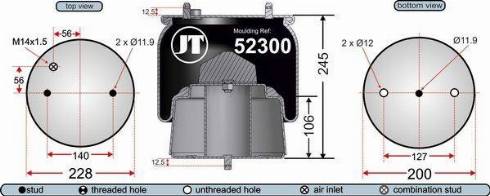 Juratek JAA52301 - Bellow, air suspension car-mod.net