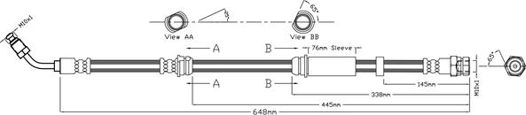 Juratek JBH1632L - Brake Hose car-mod.net