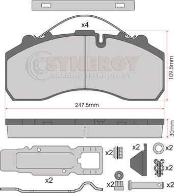 Juratek SYN3988K - Brake Pad Set, disc brake car-mod.net