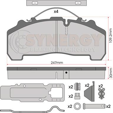 Juratek SYN3000K - Brake Pad Set, disc brake car-mod.net