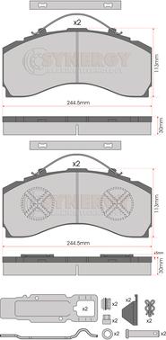 Juratek SYN3104K - Brake Pad Set, disc brake car-mod.net