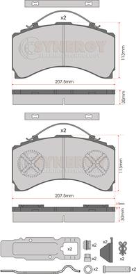 Juratek SYN3105K - Brake Pad Set, disc brake car-mod.net
