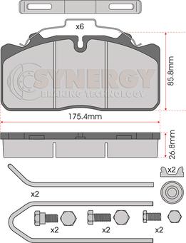 Juratek SYN3279K - Brake Pad Set, disc brake car-mod.net