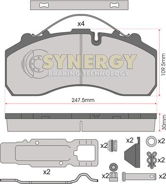 Juratek SYN2988K - Brake Pad Set, disc brake car-mod.net