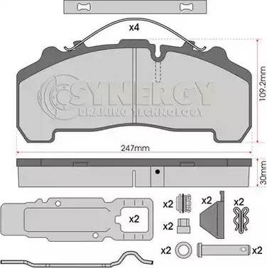 Juratek SYN2000K - Brake Pad Set, disc brake car-mod.net