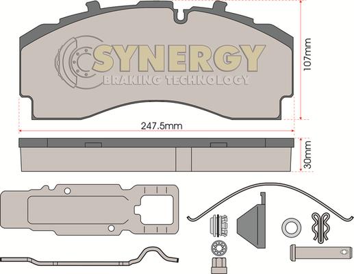 Juratek SYN2022K - Brake Pad Set, disc brake car-mod.net
