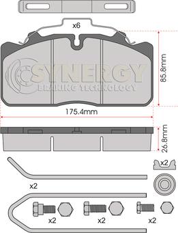 Juratek SYN2279K - Brake Pad Set, disc brake car-mod.net