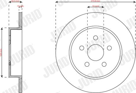 Jurid 563741JC - Brake Disc car-mod.net