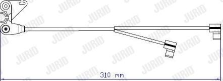 Jurid 587060 - Warning Contact, brake pad wear car-mod.net
