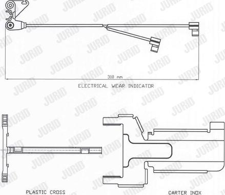 Jurid 587014 - Warning Contact, brake pad wear car-mod.net