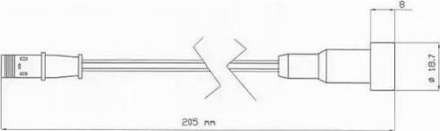 Jurid 587017 - Warning Contact, brake pad wear car-mod.net