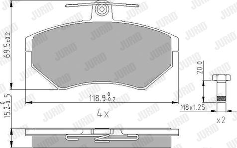 Jurid 571969J - Brake Pad Set, disc brake car-mod.net