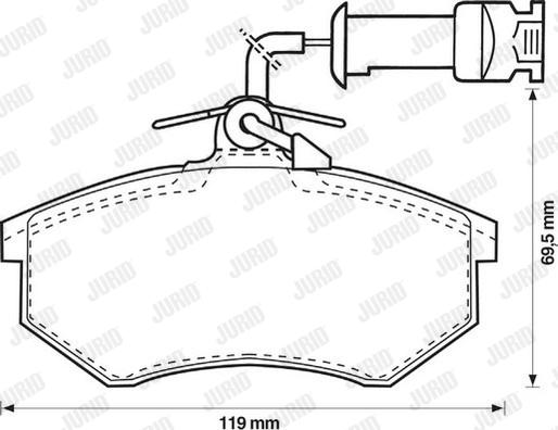 Jurid 571864D - Brake Pad Set, disc brake car-mod.net