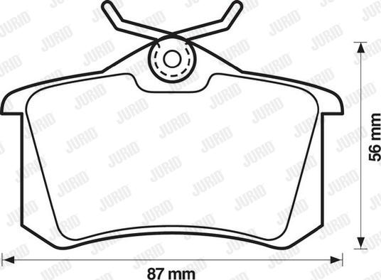 Jurid 571361D - Brake Pad Set, disc brake car-mod.net