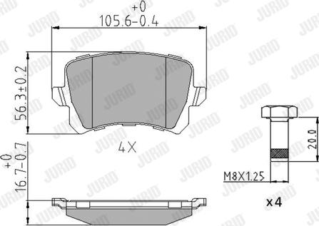 Jurid 573667J - Brake Pad Set, disc brake car-mod.net