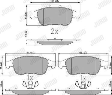 Jurid 573268J - Brake Pad Set, disc brake car-mod.net