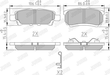 Jurid 572547J - Brake Pad Set, disc brake car-mod.net