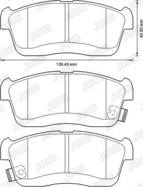 Jurid 572617J - Brake Pad Set, disc brake car-mod.net