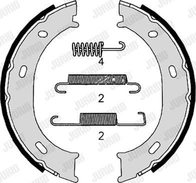 Jurid 362609J - Drum Brake Shoe Set car-mod.net