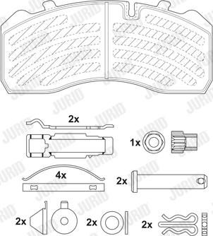 Jurid 2909305390 - Brake Pad Set, disc brake car-mod.net