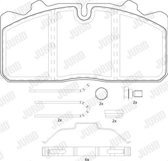 Jurid 2908809560 - Brake Pad Set, disc brake car-mod.net