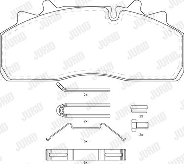 Jurid 2915905390 - Brake Pad Set, disc brake car-mod.net