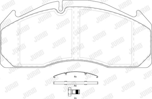 Jurid 2912509560 - Brake Pad Set, disc brake car-mod.net