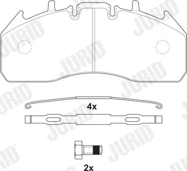 Jurid 2917409560 - Brake Pad Set, disc brake car-mod.net