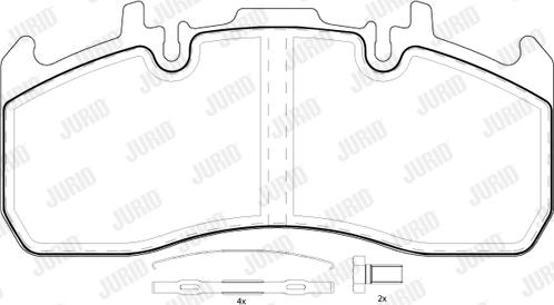 Jurid 2917309560 - Brake Pad Set, disc brake car-mod.net