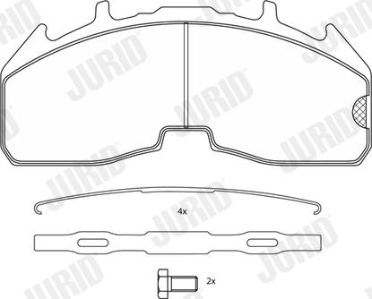 Jurid 2933209560 - Brake Pad Set, disc brake car-mod.net
