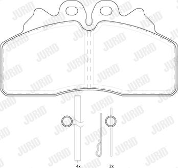 Jurid 2925603420 - Brake Pad Set, disc brake car-mod.net