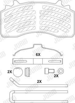 Jurid 2922305390 - Brake Pad Set, disc brake car-mod.net