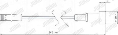 Jurid FAI205 - Warning Contact, brake pad wear car-mod.net