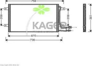 Kager 945403 - Condenser, air conditioning car-mod.net