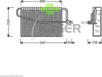 Kager 945656 - Evaporator, air conditioning car-mod.net